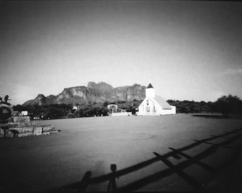 Elvis Church, pinhole print