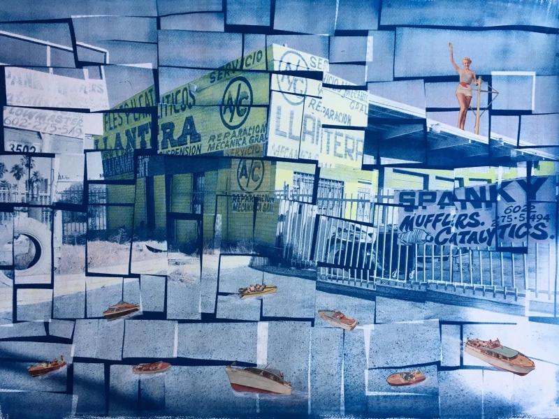 Spanky’s, cyanotype print